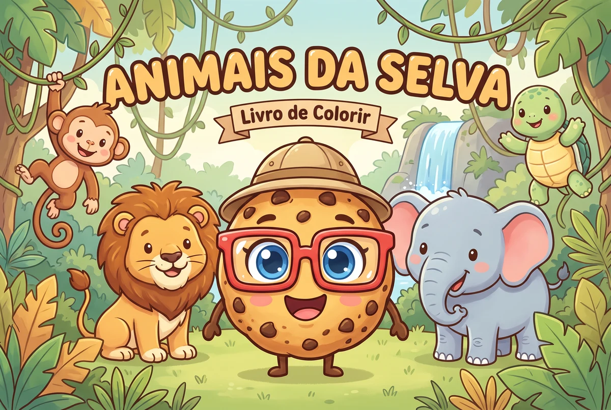 Capa do livro Animais da Selva do Bibi