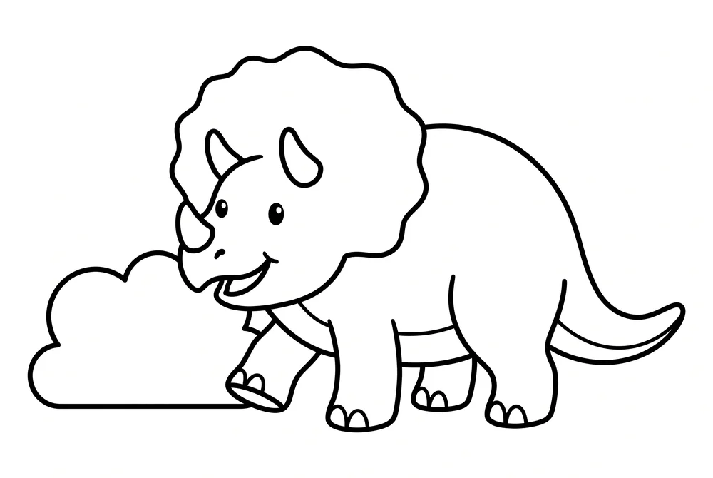 Página para colorir 2 — Dinossauros do Bibi