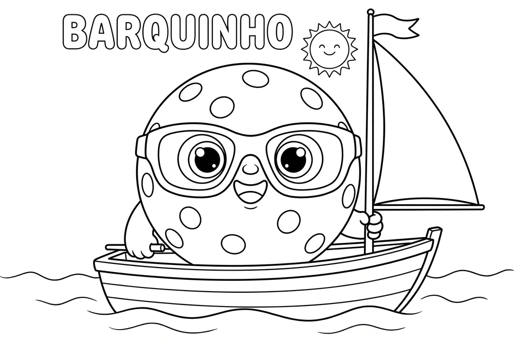 Página para colorir 3 — Praia do Bibi